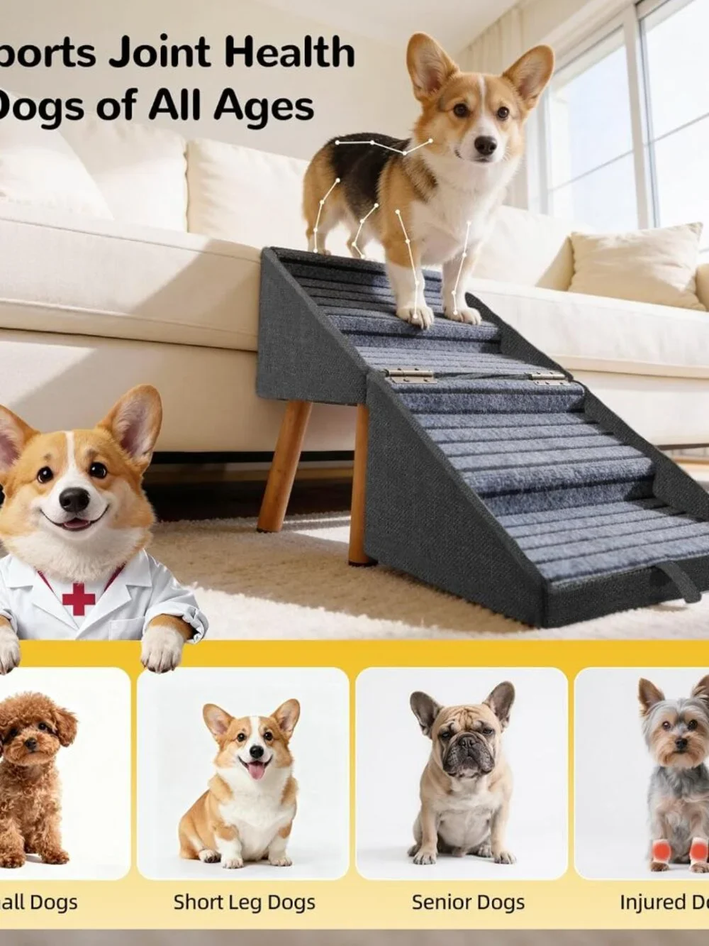 Dogs 2-in-1 Pet Steps & Ottoman